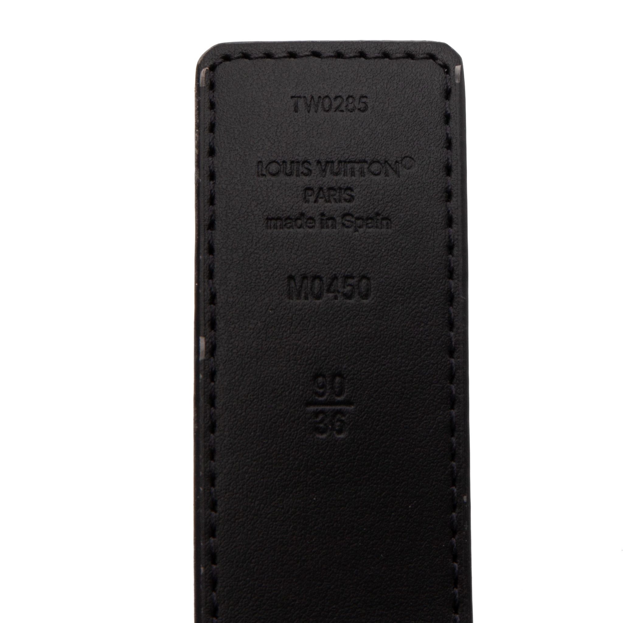 Louis Vuitton Initiales 35MM Reversible Monogram Belt Eclipse Black Gray Size ONE SIZE - 6 Thumbnail