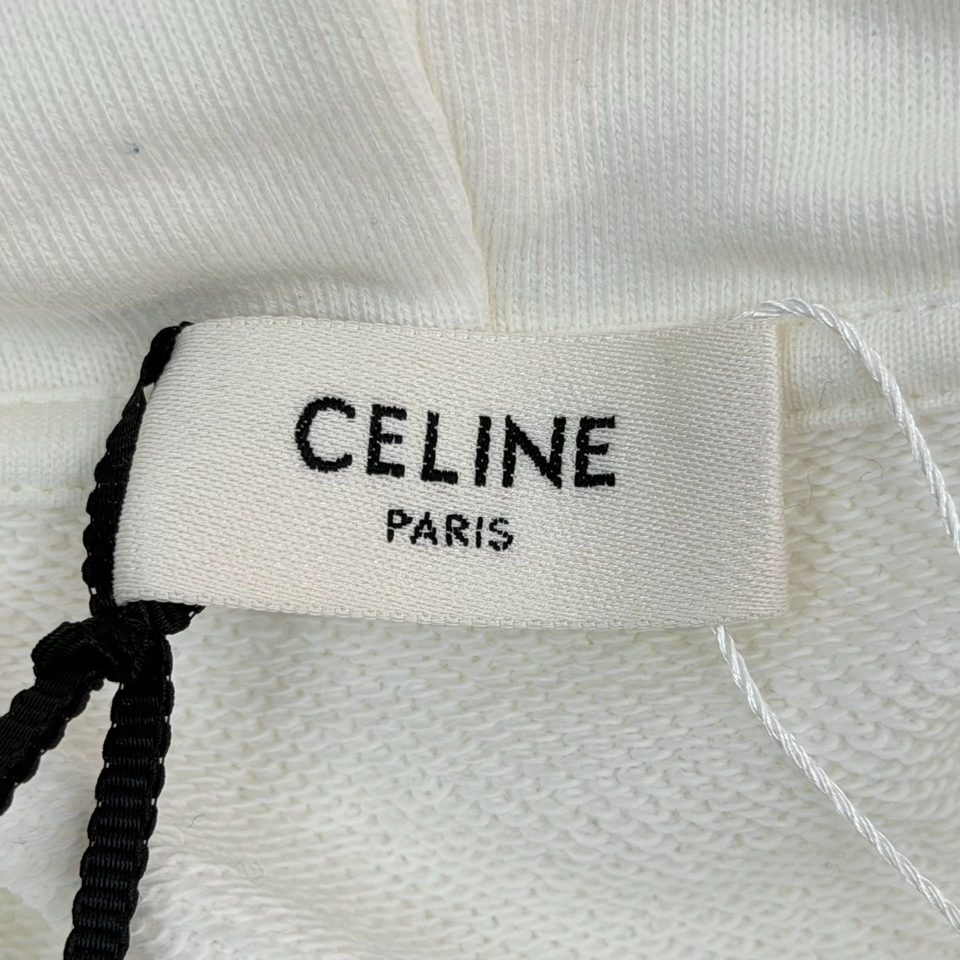 Celine Celine White Logo Hoodie XL Size US XL / EU 56 / 4 - 5 Thumbnail