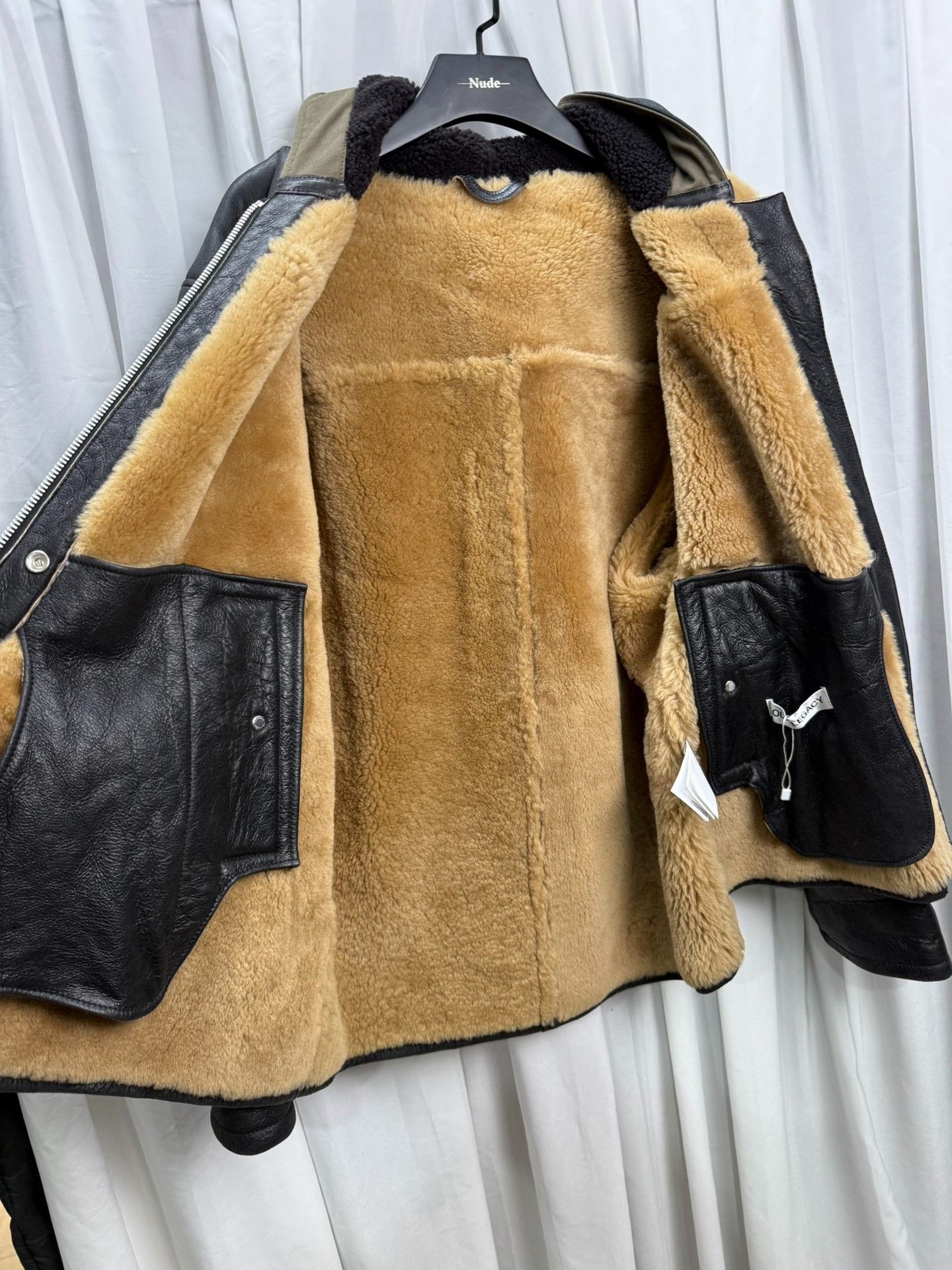 Our Legacy Our Legacy Black Leather Fur Coat Size US M / EU 48-50 / 2 - 9 Thumbnail