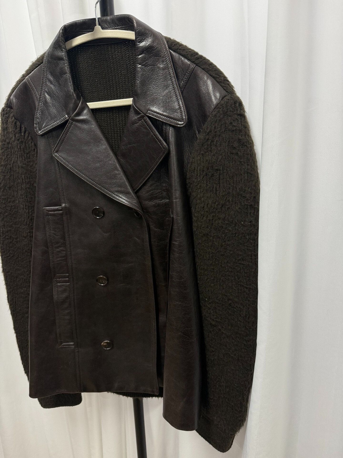 Number (N)ine Number (N)ine Leather Patchwork Jacket Size US L / EU 52-54 / 3 - 4 Thumbnail
