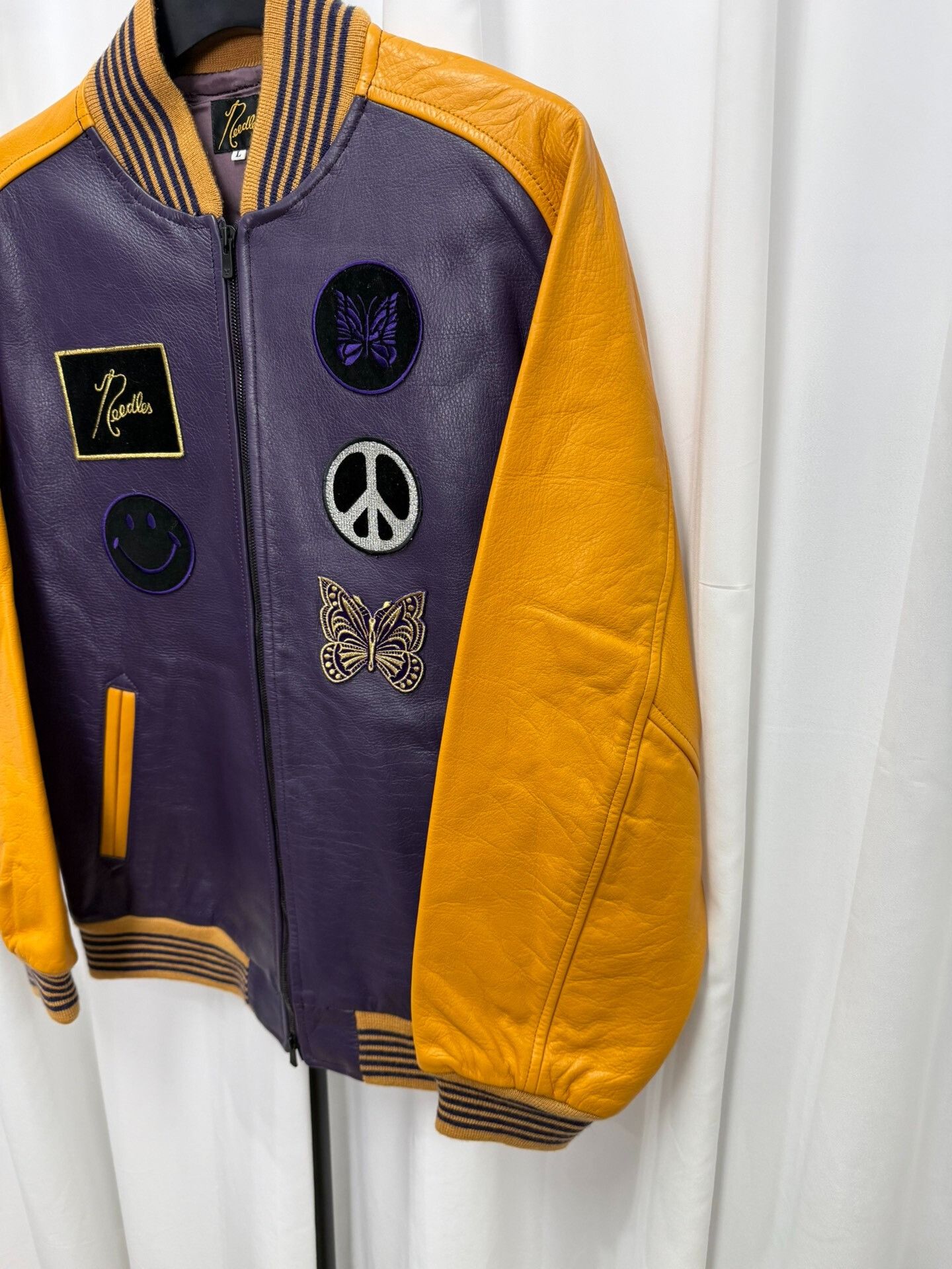 Needles Needles Varsity Butterfly Leather Jacket Size US L / EU 52-54 / 3 - 2 Thumbnail