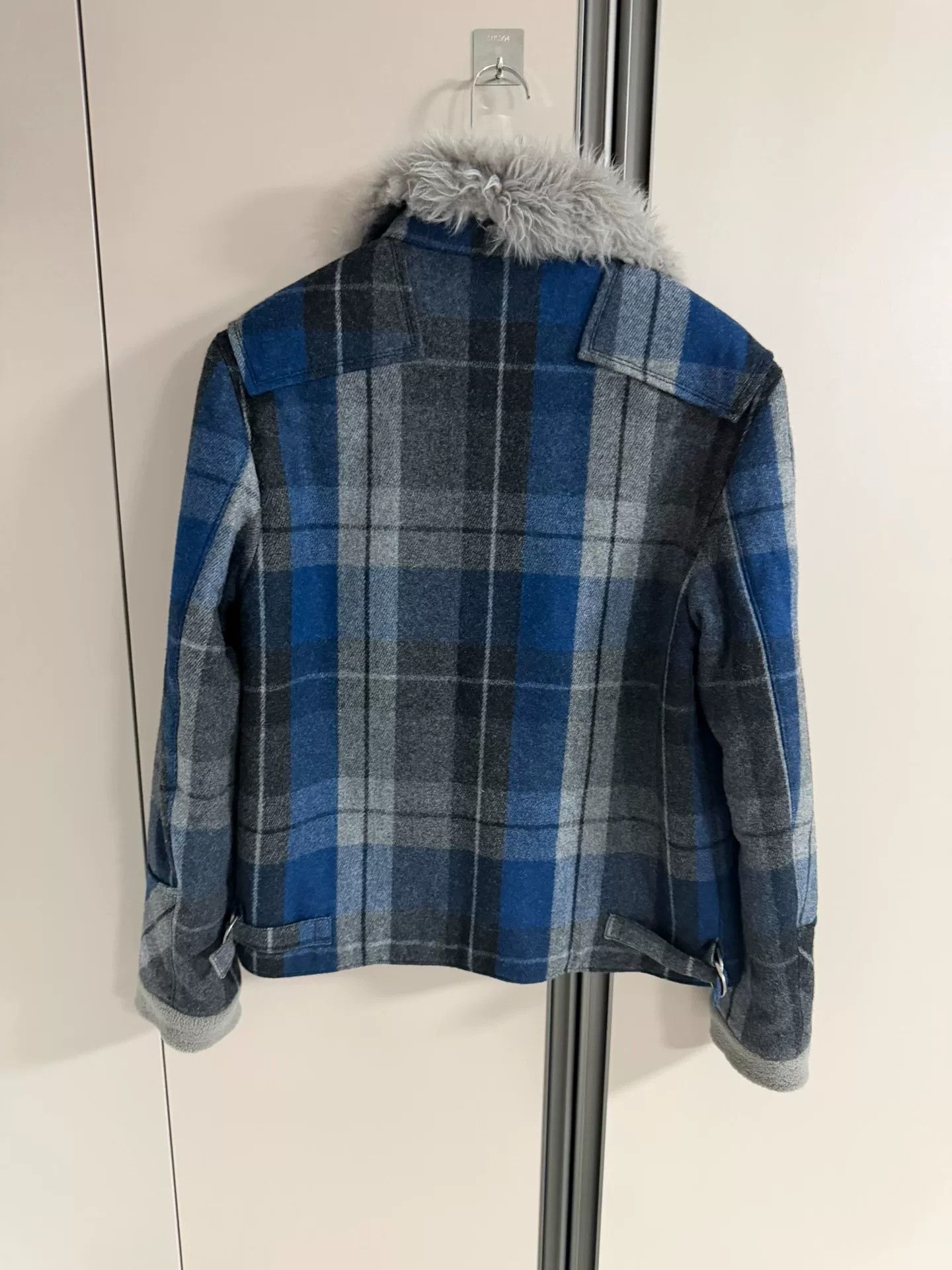 Lanvin Lanvin Plaid Fur Collar Jacket Size US M / EU 48-50 / 2 - 3 Thumbnail