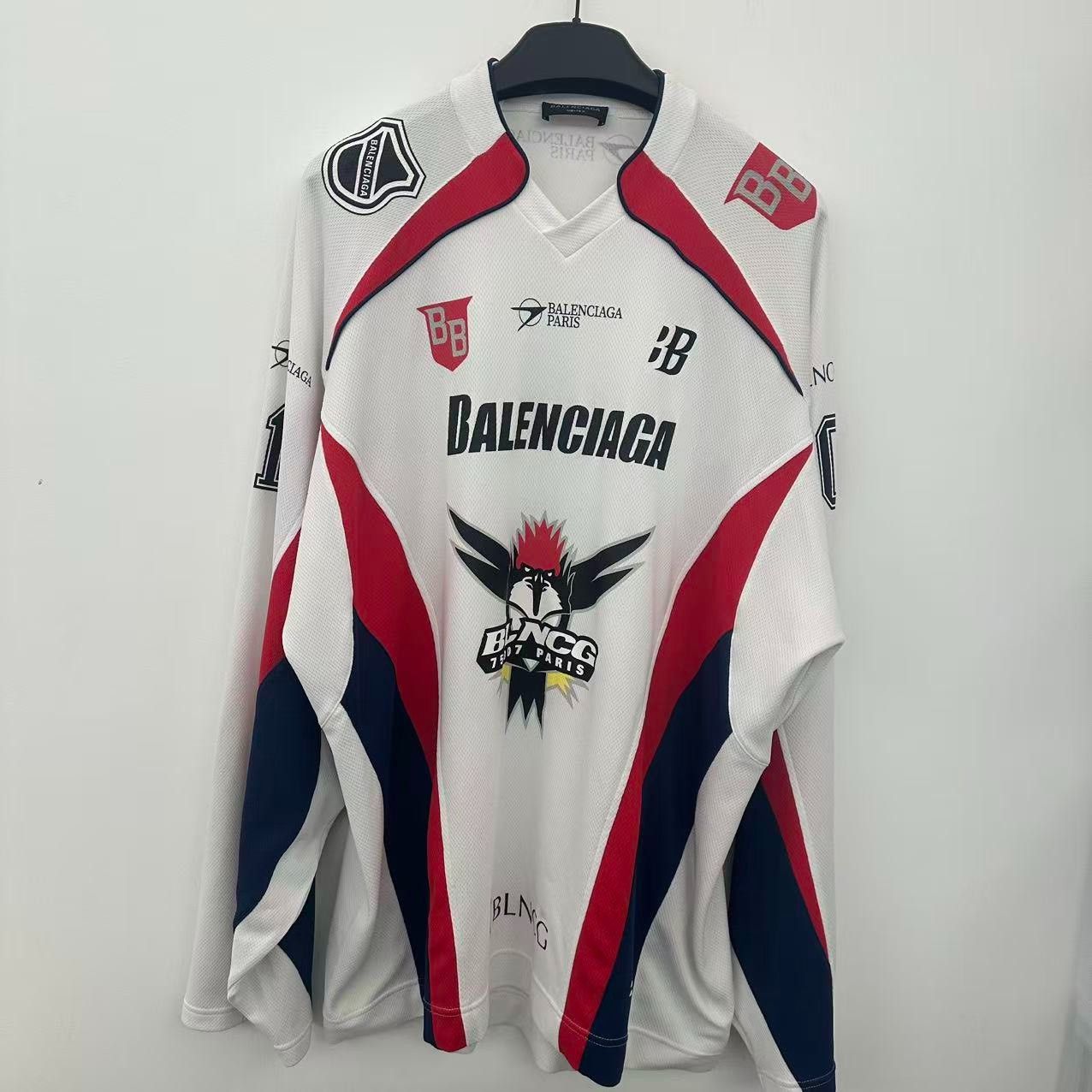 Balenciaga Balenciaga White Ice Hockey Jersey Size US S / EU 44-46 / 1 - 2 Thumbnail