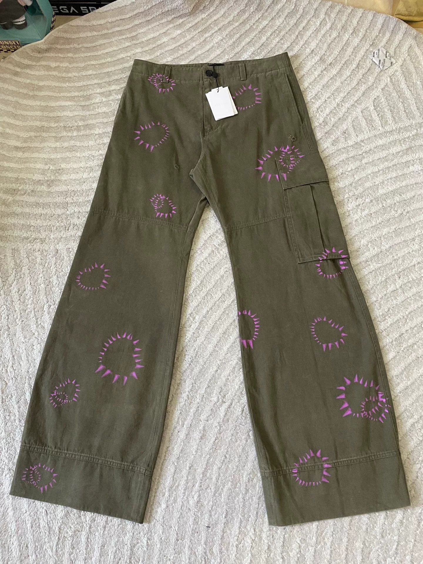 WE11DONE we11done Limited Spiked Casual Pants Size 32" / US 10 / IT 46 - 2 Thumbnail