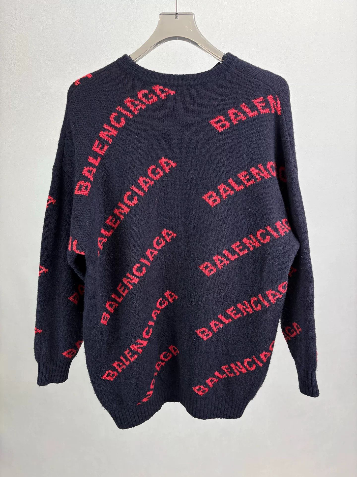 Balenciaga BALENCIAGA All-Over Logo Sweater Size US S / EU 44-46 / 1 - 2 Thumbnail