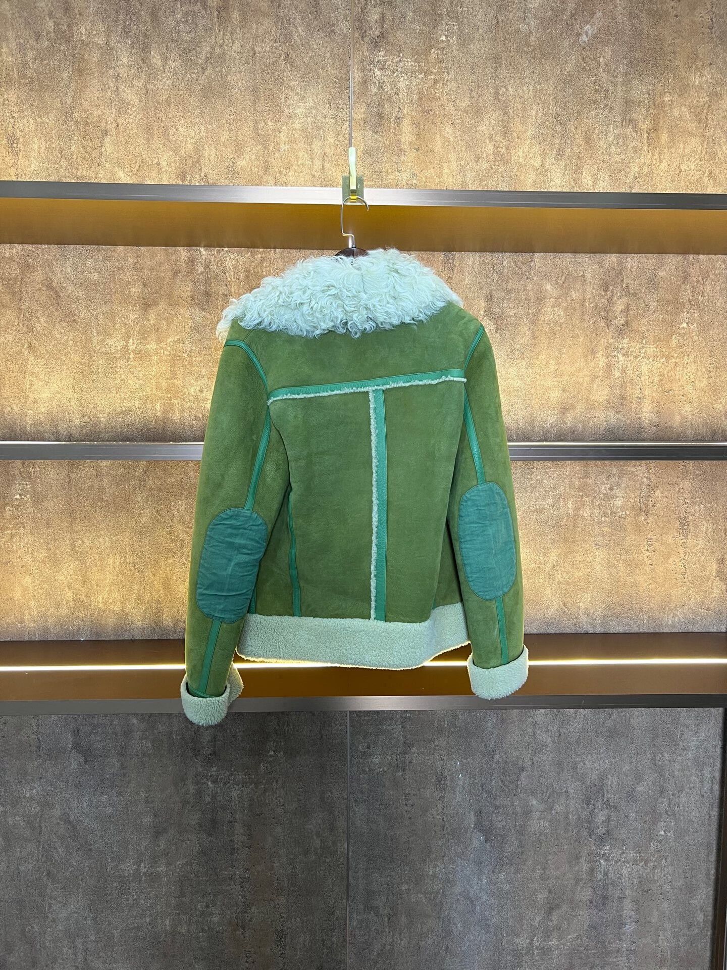 Loewe Loewe Green Fur-Lined Structured Coat Size US M / EU 48-50 / 2 - 2 Thumbnail