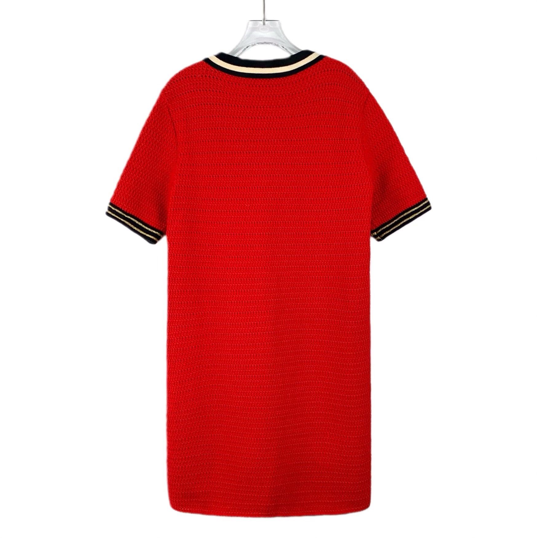 Gucci Gucci Red Striped Trim Badge Embroidery Dress Size XL / US 12-14 / IT 48-50 - 2 Thumbnail