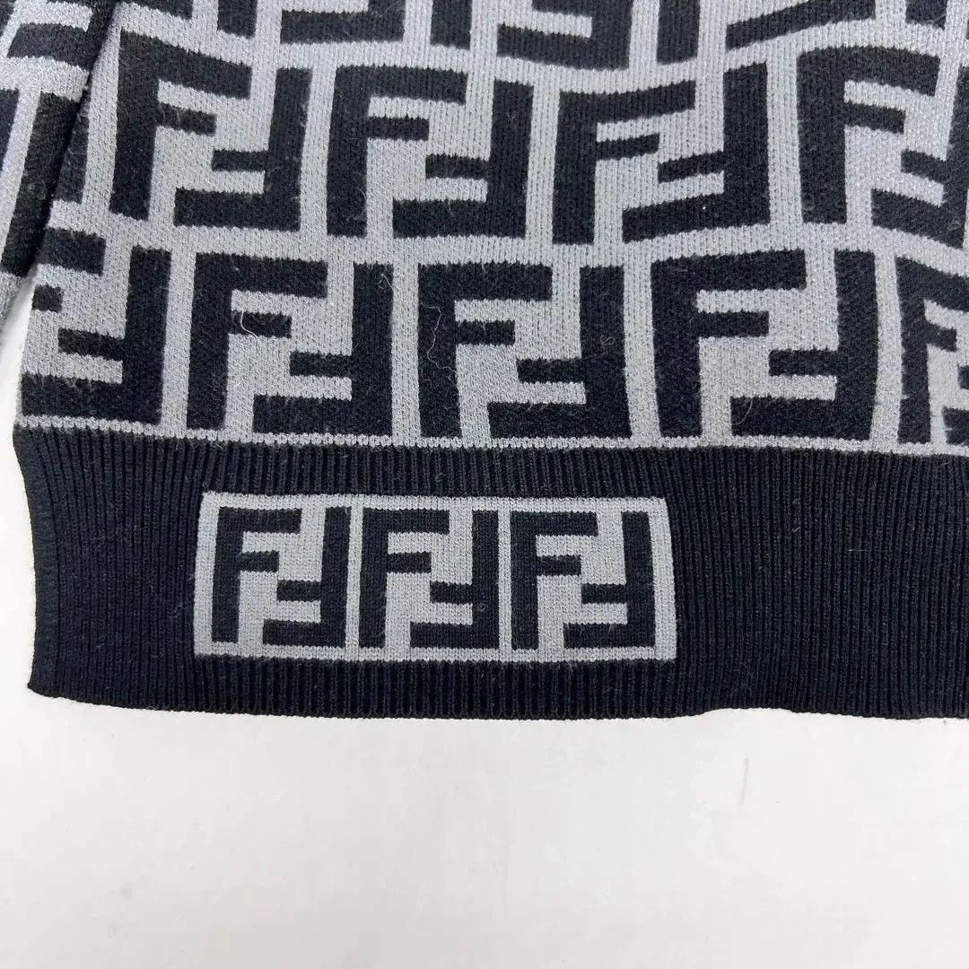 Fendi FENDI Gray FF Logo Knit Sweater Size US XXS / EU 40 - 3 Thumbnail
