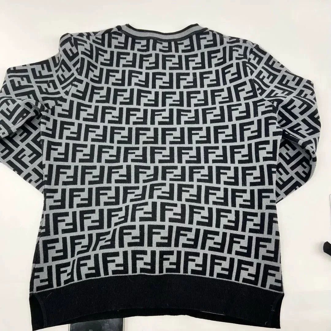 Fendi FENDI Gray FF Logo Knit Sweater Size US XXS / EU 40 - 7 Thumbnail