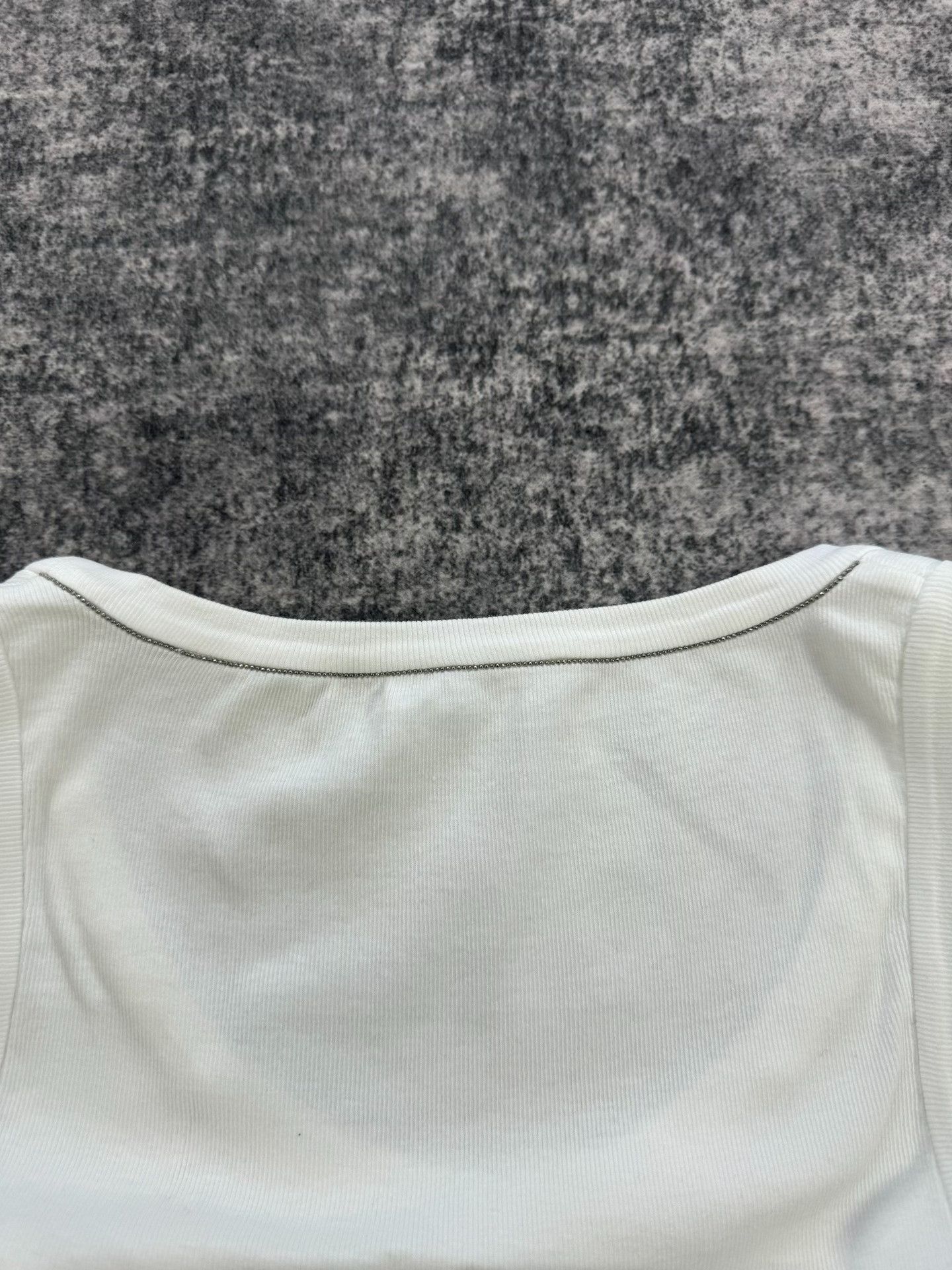 Brunello Cucinelli Brunello Cucinelli White Beaded Vest Size XS / US 0-2 / IT 36-38 - 6 Thumbnail