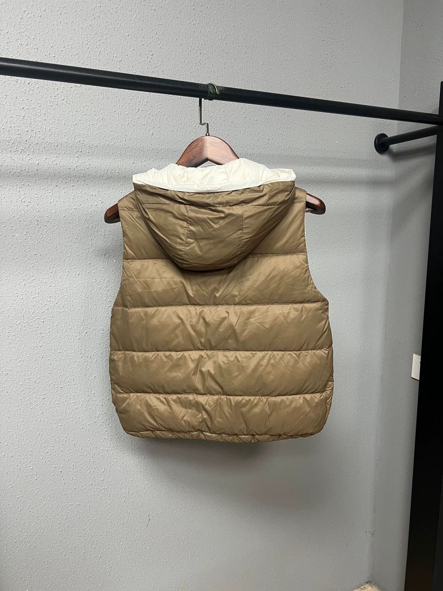 Brunello Cucinelli Brunello Cucinelli Khaki Puffer Vest Size US XXS / EU 40 - 2 Thumbnail