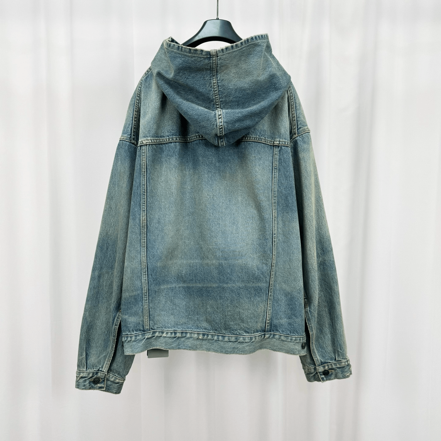 Balenciaga Balenciaga Denim Snowstorm Show Hoodie Size US L / EU 52-54 / 3 - 2 Thumbnail