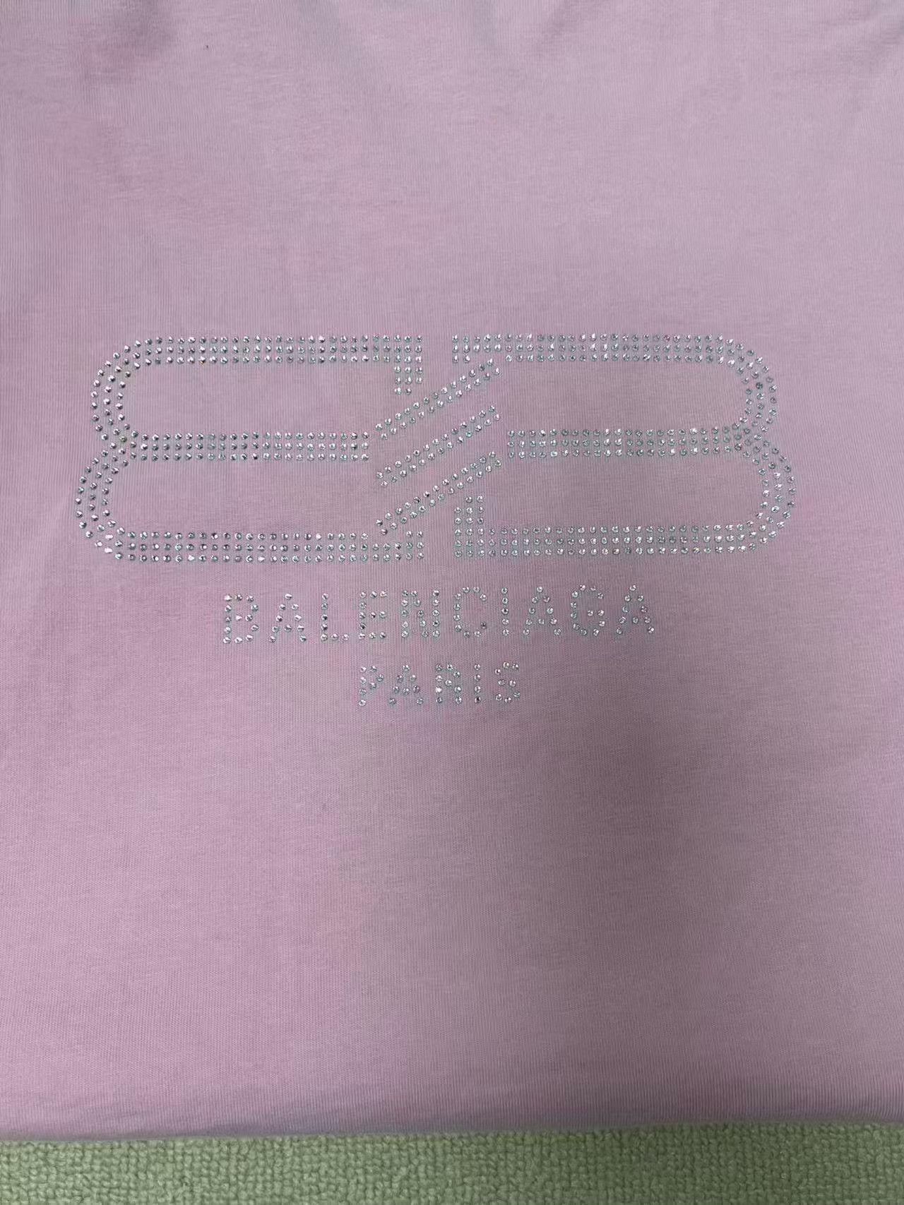 Balenciaga Balenciaga Pink Crew Neck Short-Sleeve T-Shirt Size L / US 10 / IT 46 - 3 Thumbnail