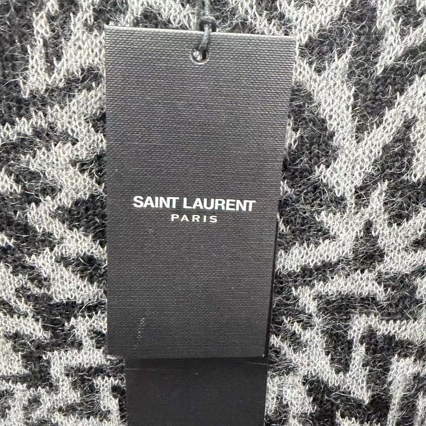 Saint Laurent Paris Saint Laurent Gray Black Crew Neck Sweater Size US S / EU 44-46 / 1 - 6 Thumbnail
