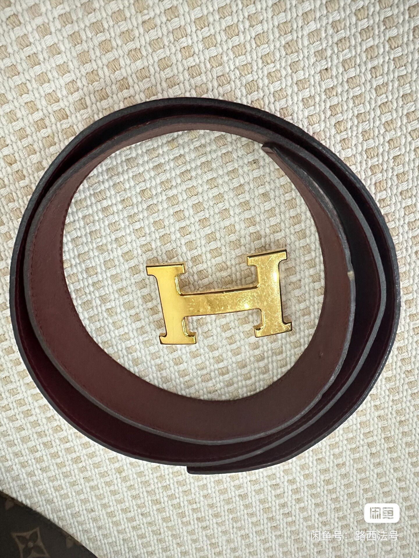 Hermes Hermès Red Leather Belt Gold H Buckle Size ONE SIZE - 2 Thumbnail