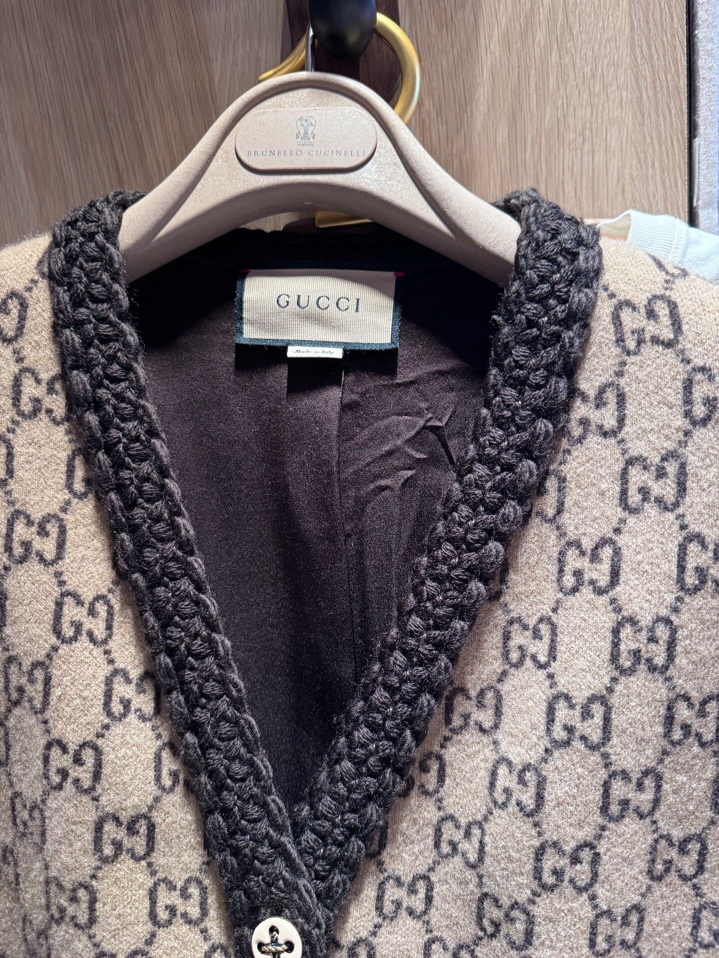 Gucci Gucci Beige GG Pattern Cardigan Size S / US 4 / IT 40 - 2 Thumbnail