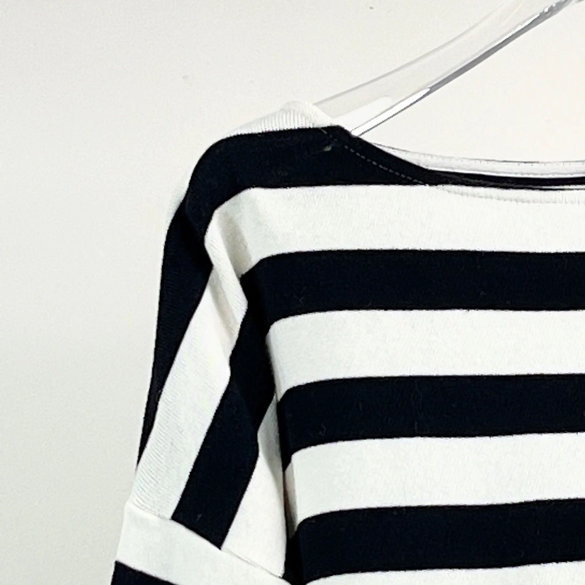 Celine Celine Black White Striped Cropped Knit Size M / US 6-8 / IT 42-44 - 3 Thumbnail