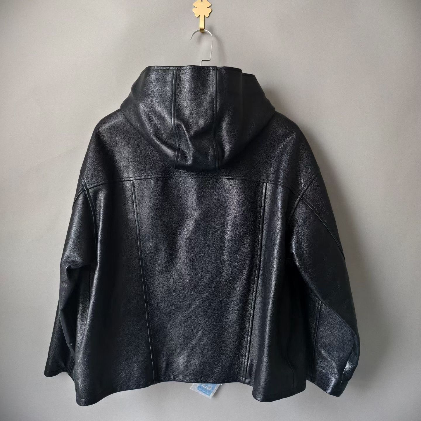 Celine CELINE Black Leather Hooded Jacket Size S / US 4 / IT 40 - 2 Thumbnail