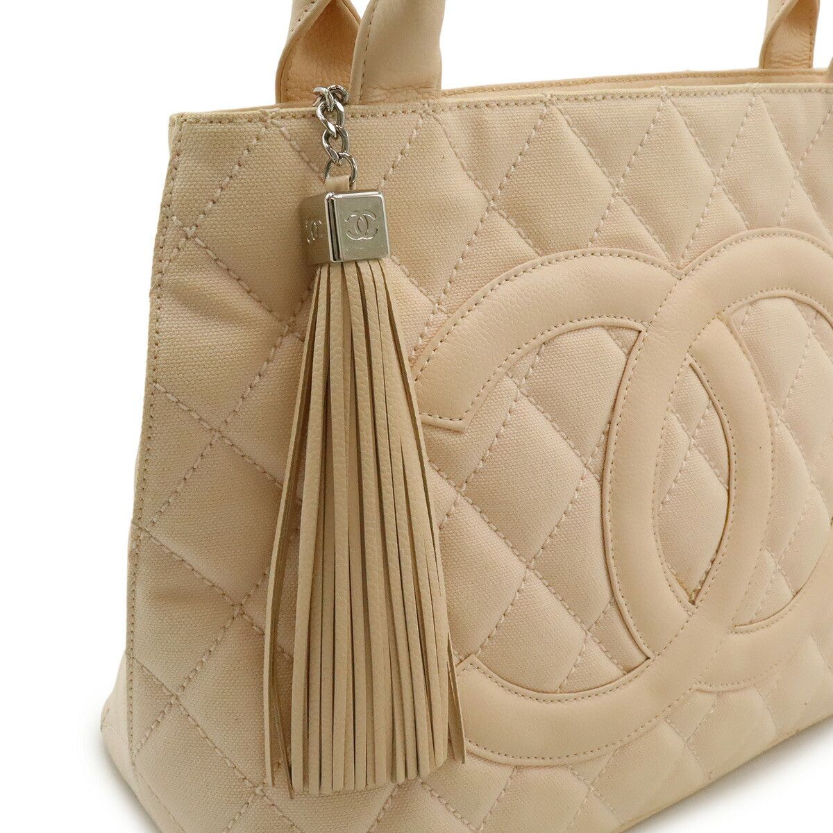 Chanel Chanel Chanel Matelasse Canvas Leather Tote Bag Leather Tote Bag DUTY FREE for USA Size ONE SIZE - 5 Thumbnail