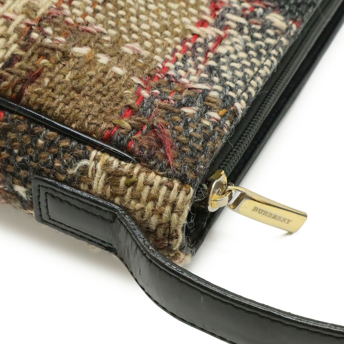 Burberry Burberry Burberry Wool Patent Leather Suede Shoulder Bag Textile Shoulder Bag DUTY FREE for USA Size ONE SIZE - 5 Thumbnail