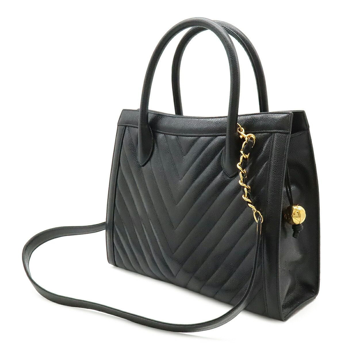 Chanel Chanel Chanel Chevron Leather 2way Bag Leather Shoulder Bag DUTY FREE for USA Size ONE SIZE - 2 Thumbnail
