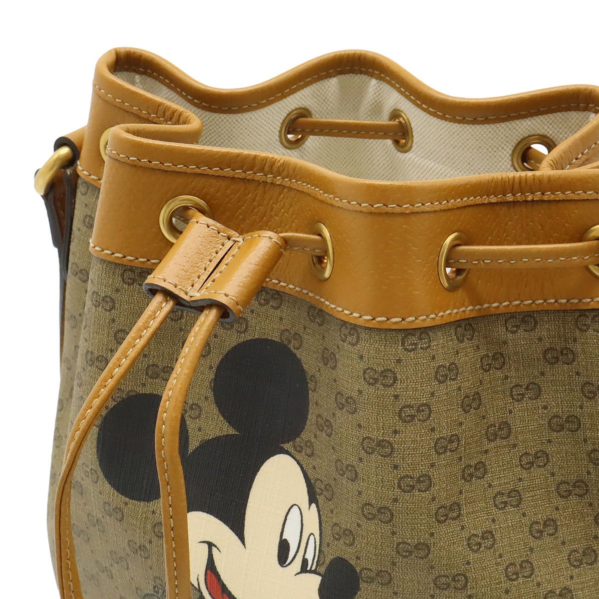 Gucci Gucci Gucci Micro GG Disney Collaboration Drawstring Bucket Bag Plastic / Synthetic Shoulder Bag 602691 DUTY FREE for USA Size ONE SIZE - 8 Thumbnail