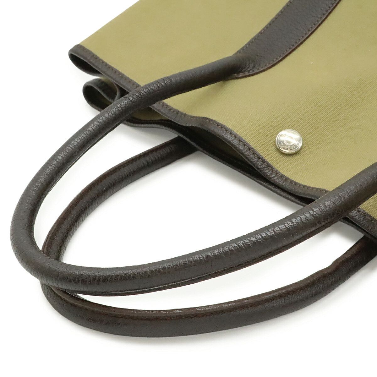 Hermes Hermes Hermes Garden Party PM Canvas Leather Tote Bag Textile Tote Bag Stamp P (2012) DUTY FREE for USA Size ONE SIZE - 6 Thumbnail