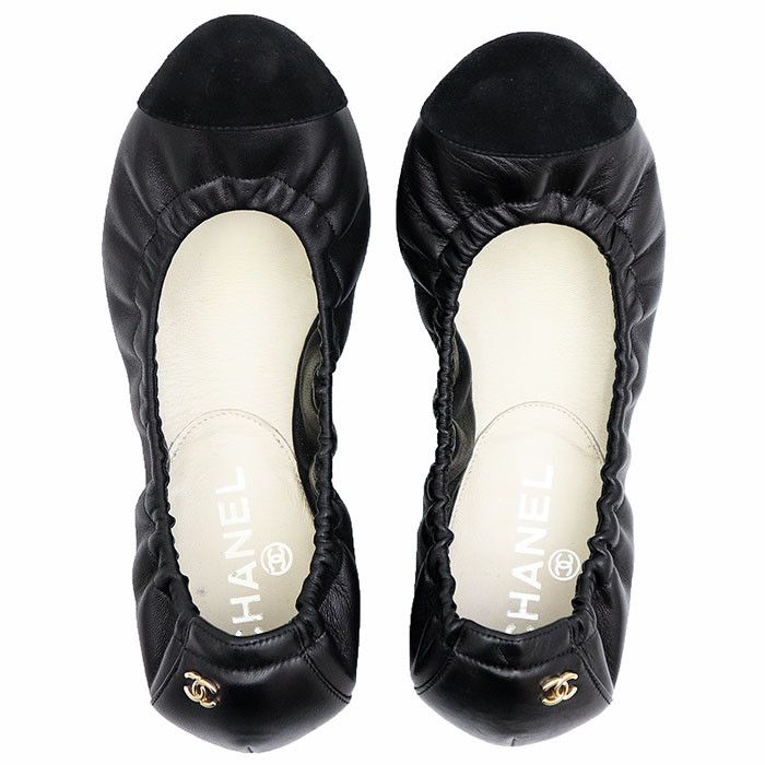 Chanel Chanel Chanel Leather Ballerina Flats Leather Shoes G28135 DUTY FREE for USA Size ONE SIZE - 7 Thumbnail