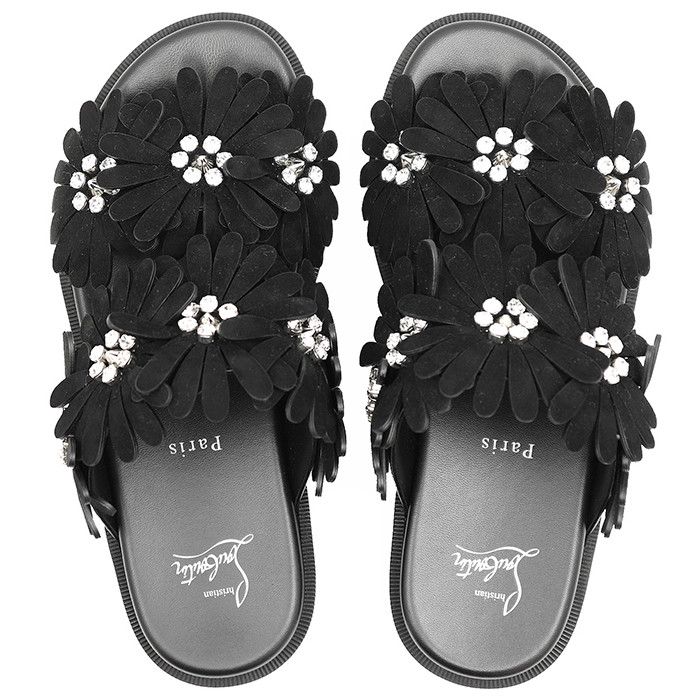 Christian Louboutin Christian Louboutin Christian Louboutin FLORA COOL FLAT leather sandals Leather Shoes 3240159 DUTY FREE for USA Size ONE SIZE - 5 Thumbnail