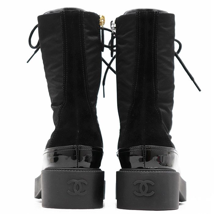 Chanel Chanel Chanel Fabric Leather Boots Leather Shoes G38086 DUTY FREE for USA Size ONE SIZE - 6 Thumbnail