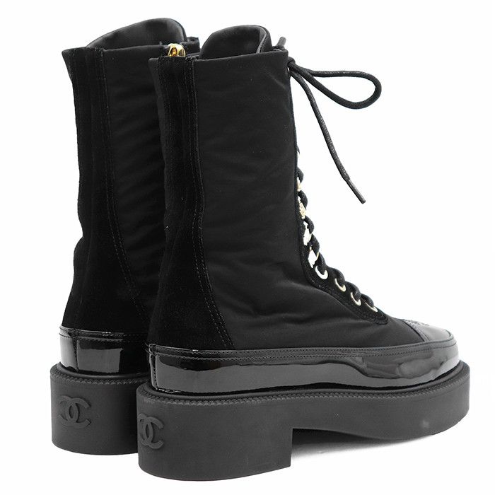 Chanel Chanel Chanel Fabric Leather Boots Leather Shoes G38086 DUTY FREE for USA Size ONE SIZE - 14 Thumbnail