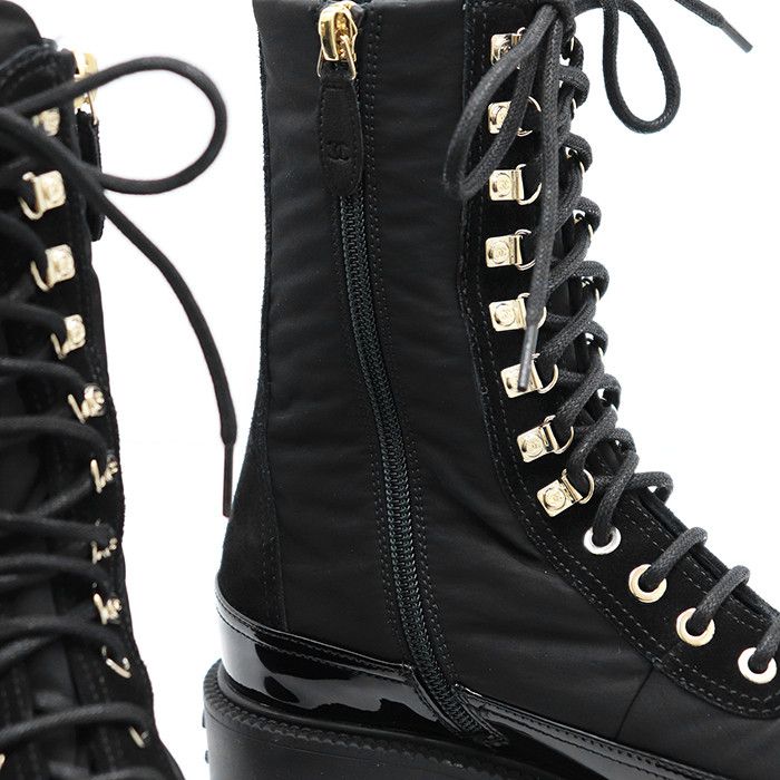 Chanel Chanel Chanel Fabric Leather Boots Leather Shoes G38086 DUTY FREE for USA Size ONE SIZE - 5 Thumbnail