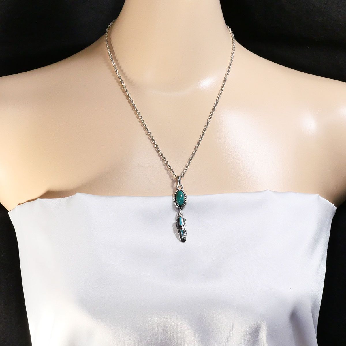 Other Other Silver925 Turquoise Necklace Precious Metal Necklace DUTY FREE for USA Size ONE SIZE - 5 Thumbnail