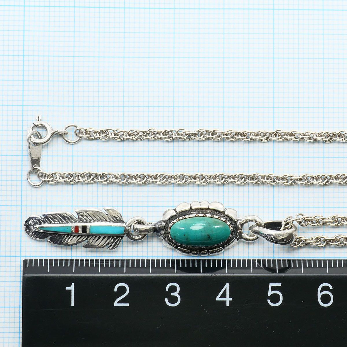 Other Other Silver925 Turquoise Necklace Precious Metal Necklace DUTY FREE for USA Size ONE SIZE - 4 Thumbnail