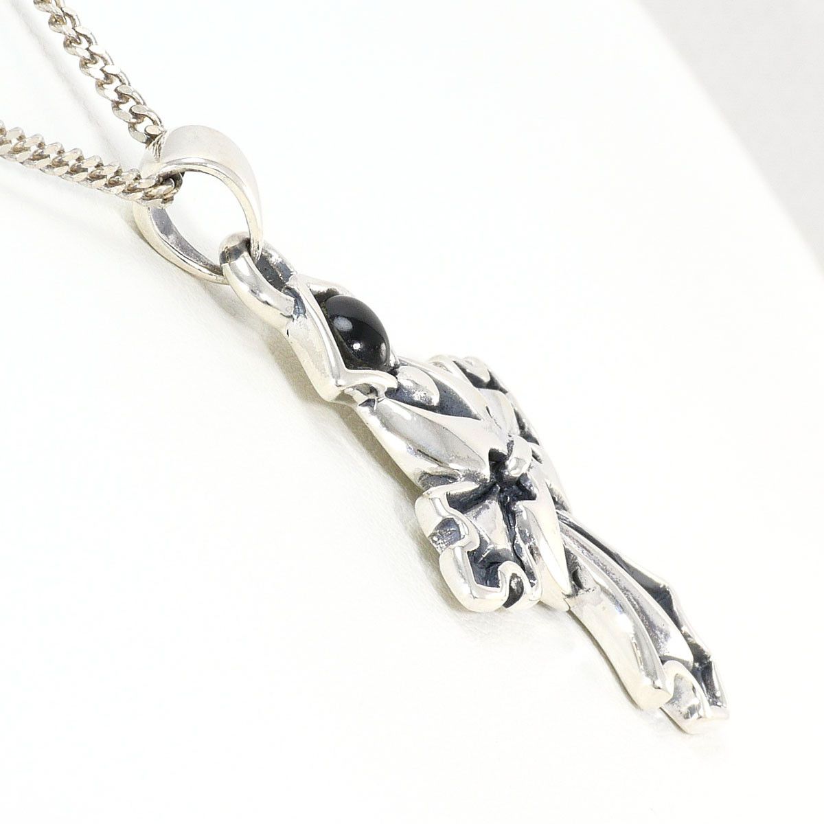 Other Other Silver 925 Natural Stone Cross Necklace Precious Metal Necklace DUTY FREE for USA Size ONE SIZE - 2 Thumbnail