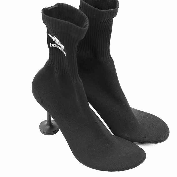 Balenciaga Balenciaga Balenciaga adidas SOCK BOOTIE Knit High Heel Booties Leather Shoes 722298W2LM1 DUTY FREE for USA Size ONE SIZE - 5 Thumbnail