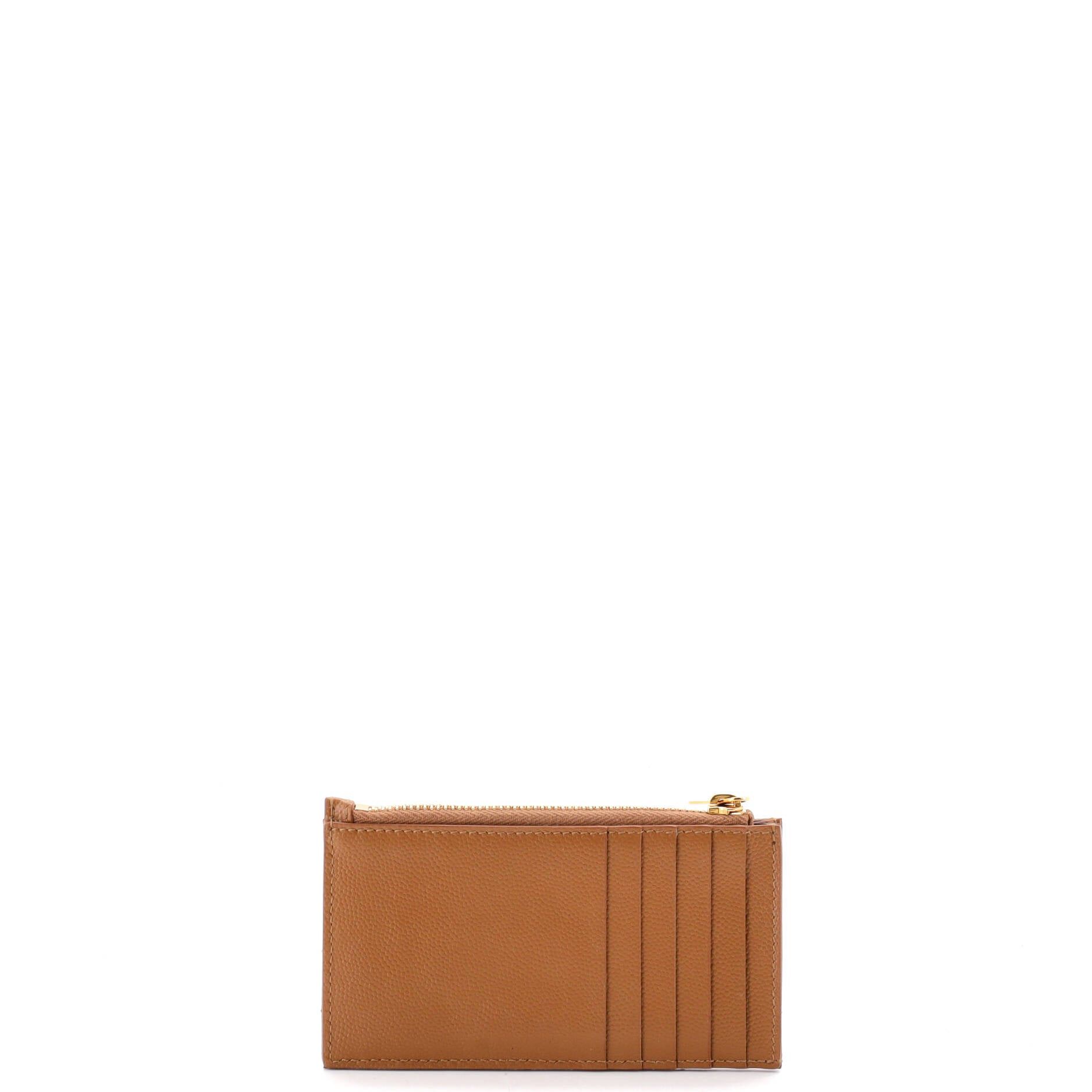 Saint Laurent Paris Monogram Fragments Zip Card Holder Size ONE SIZE - 3 Thumbnail