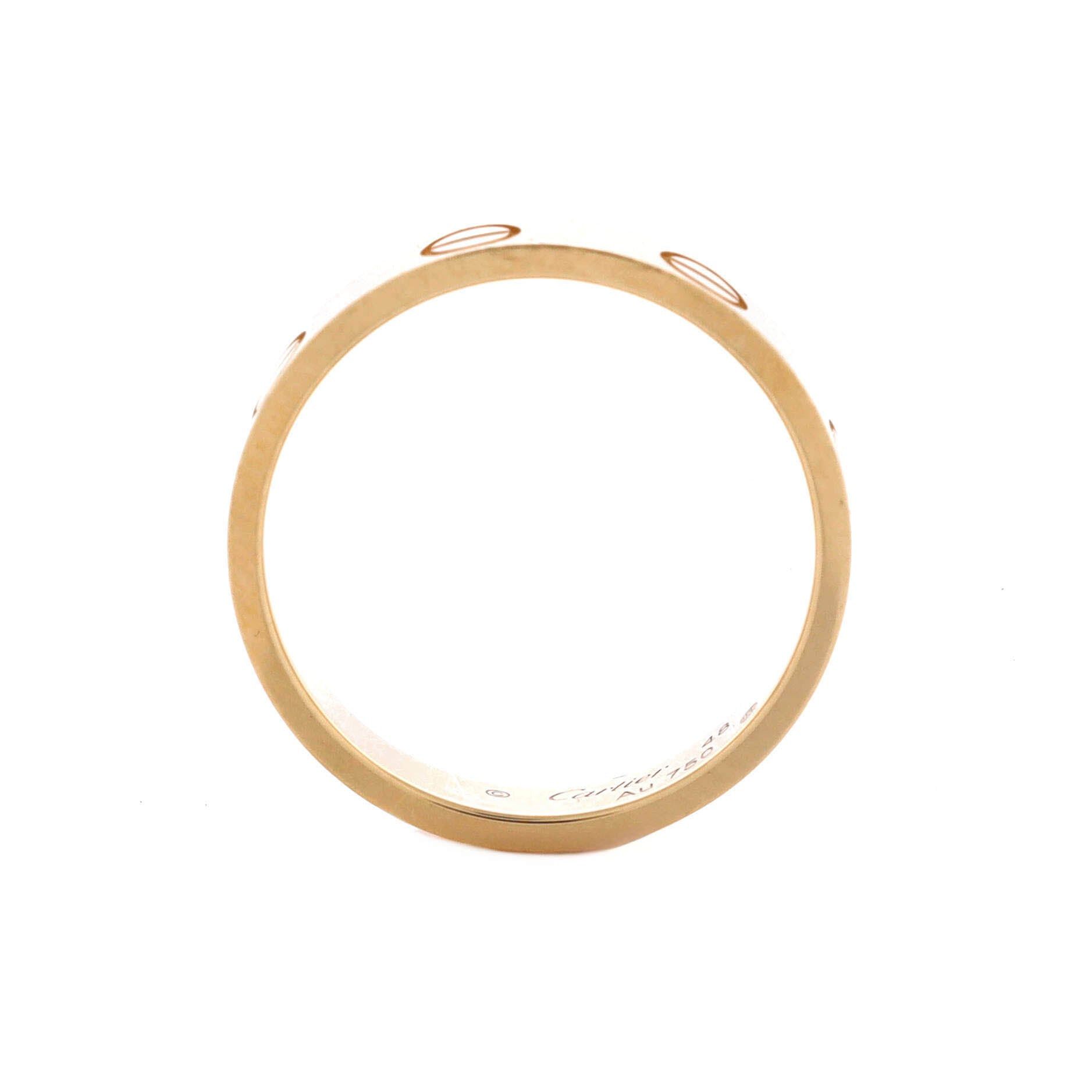 Cartier Love Wedding Band Ring Size ONE SIZE - 3 Thumbnail