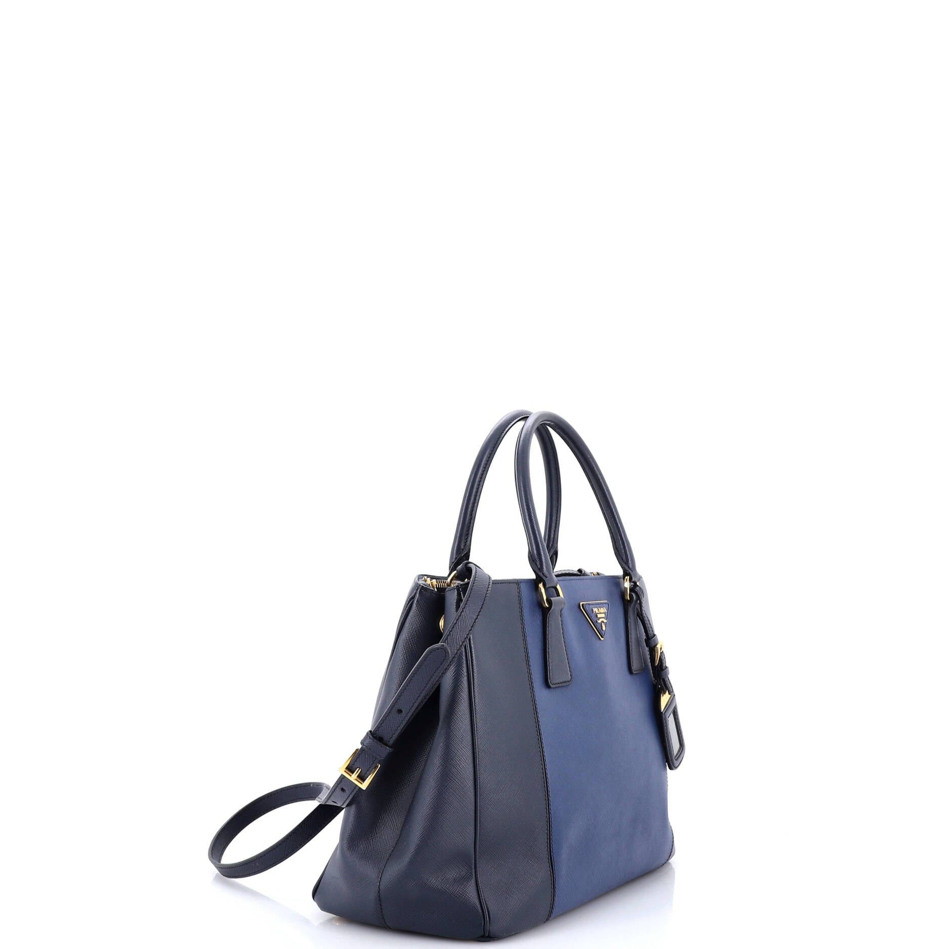 Prada Bicolor Double Zip Lux Tote Size ONE SIZE - 2 Thumbnail