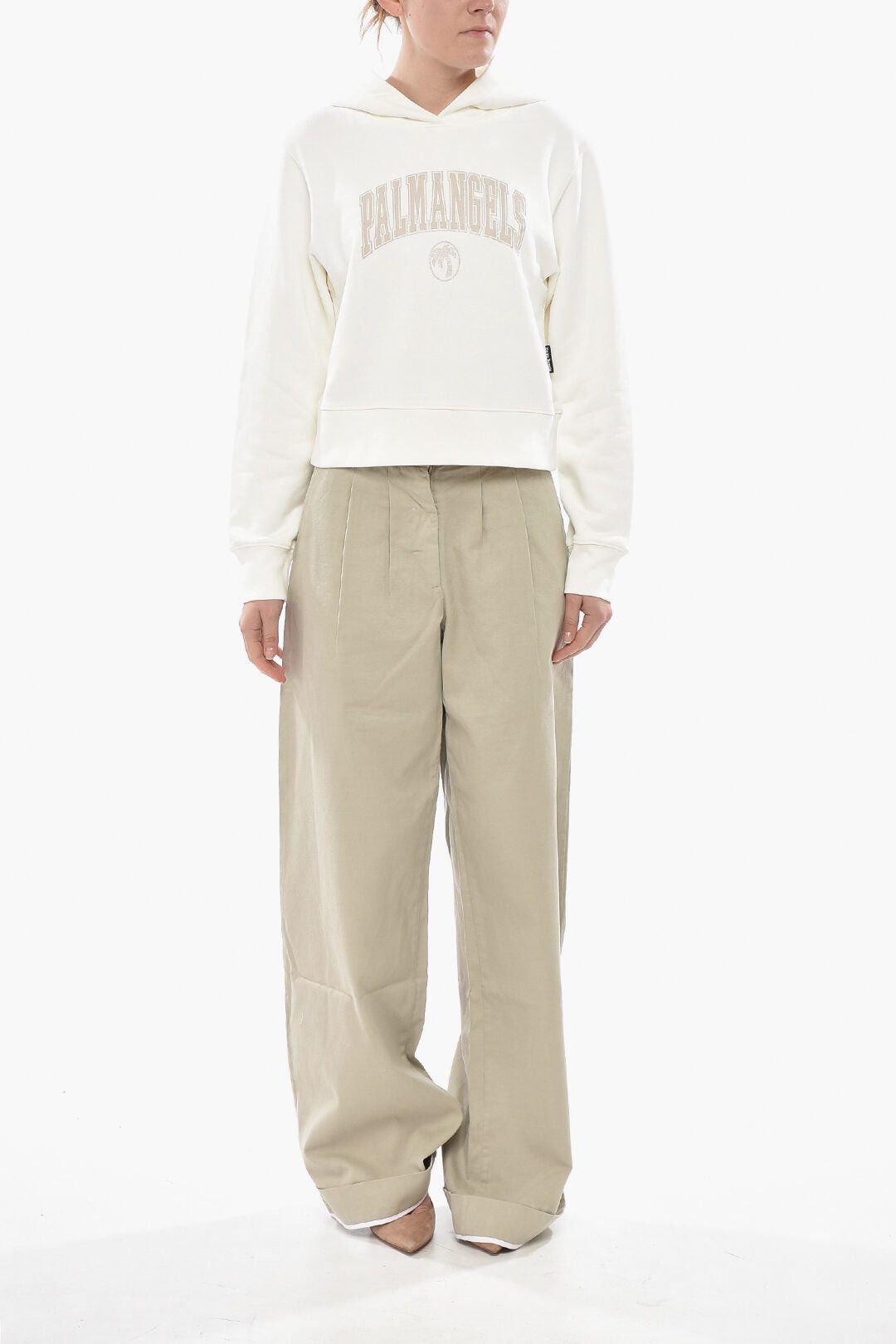 Palm Angels Brushed Cotton Hoodie COLLEGE PALM Size S / US 4 / IT 40 - 4 Thumbnail