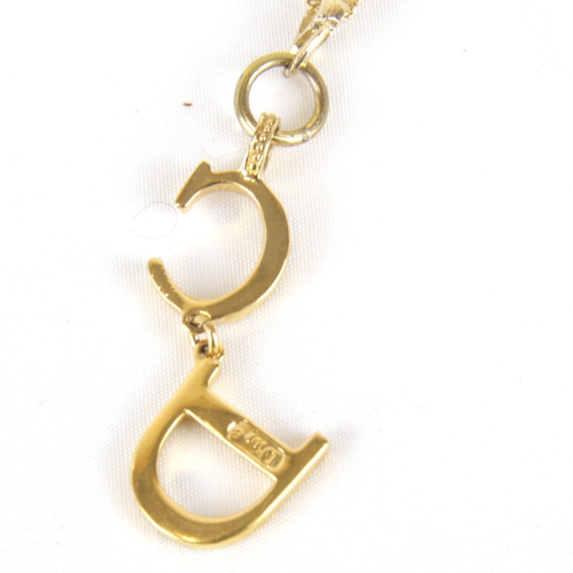 Dior Christian Dior necklace, metal, 5g, gold, women's pendant. Size ONE SIZE - 5 Thumbnail