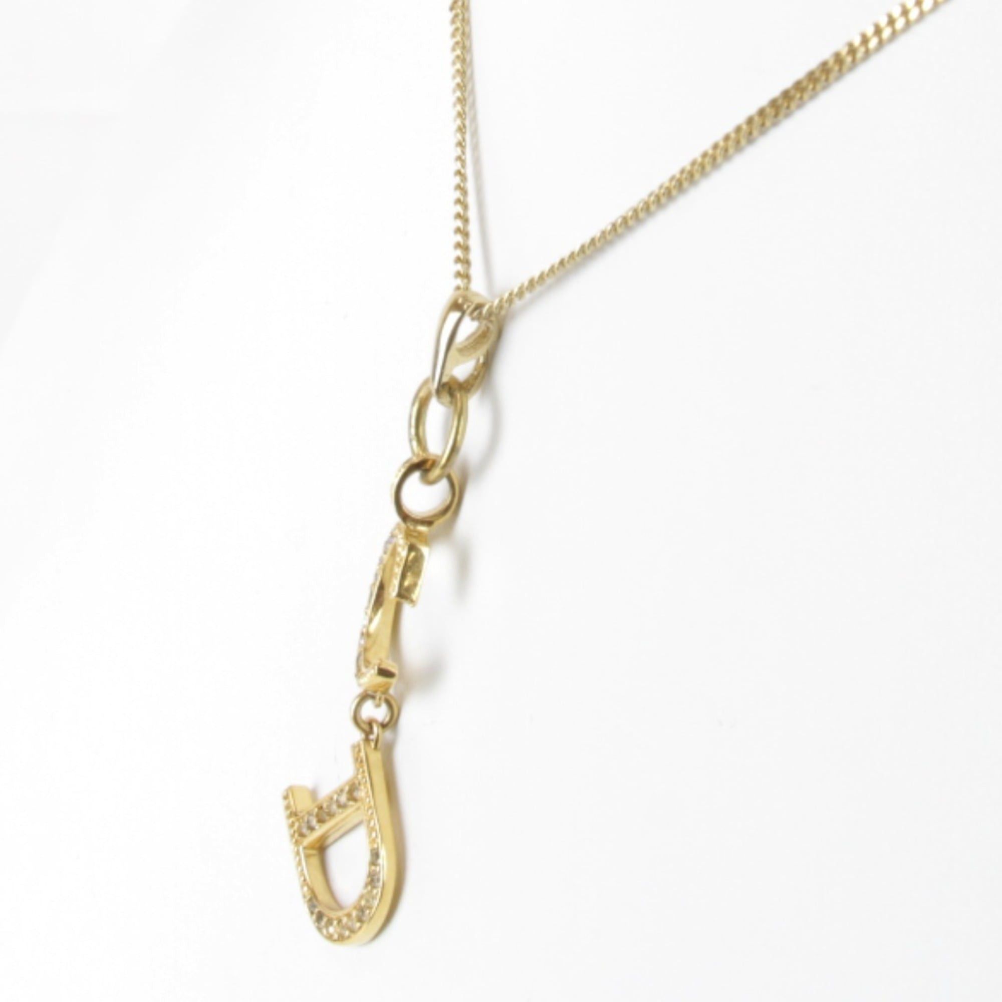 Dior Christian Dior necklace, metal, 5g, gold, women's pendant. Size ONE SIZE - 3 Thumbnail