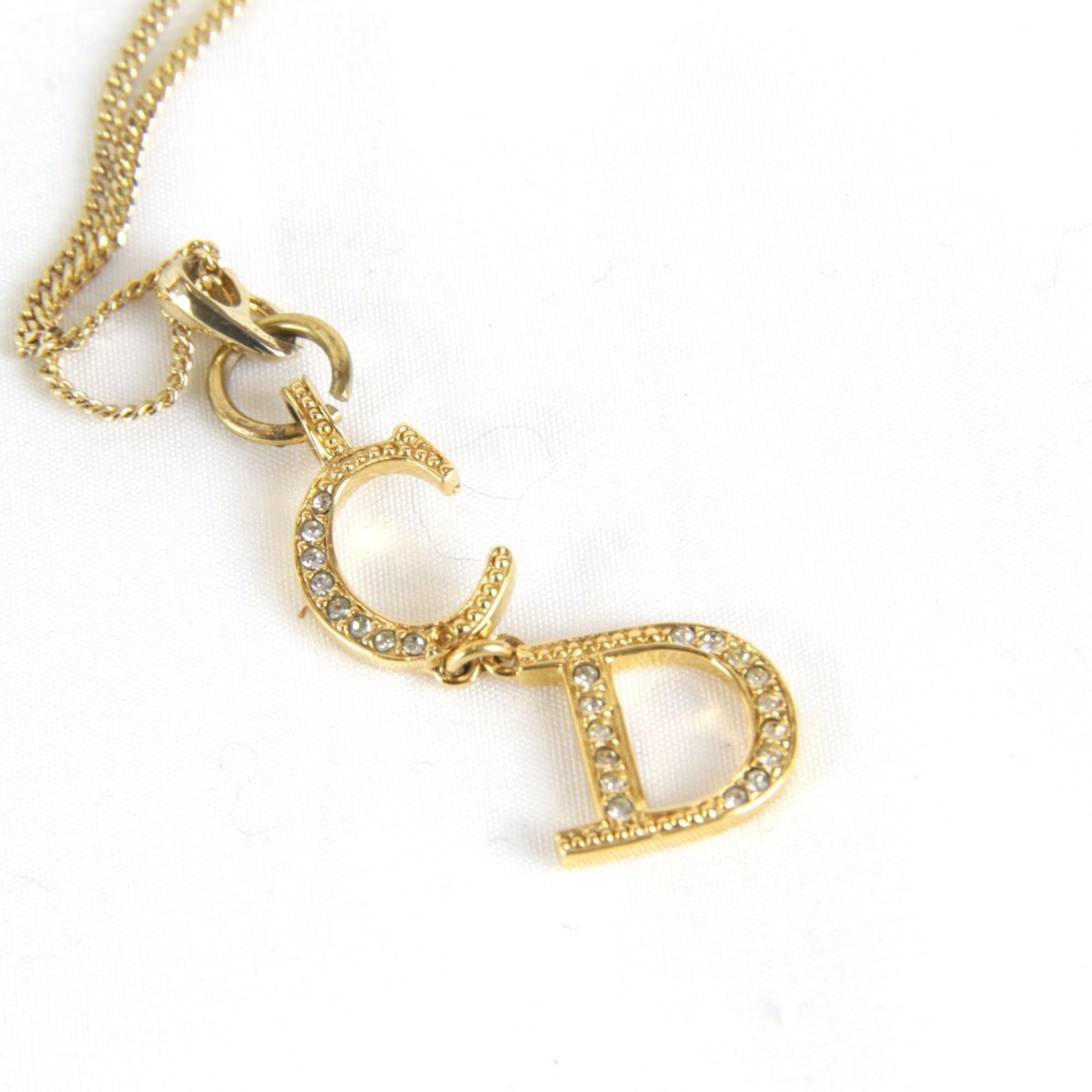 Dior Christian Dior necklace, metal, 5g, gold, women's pendant. Size ONE SIZE - 6 Thumbnail