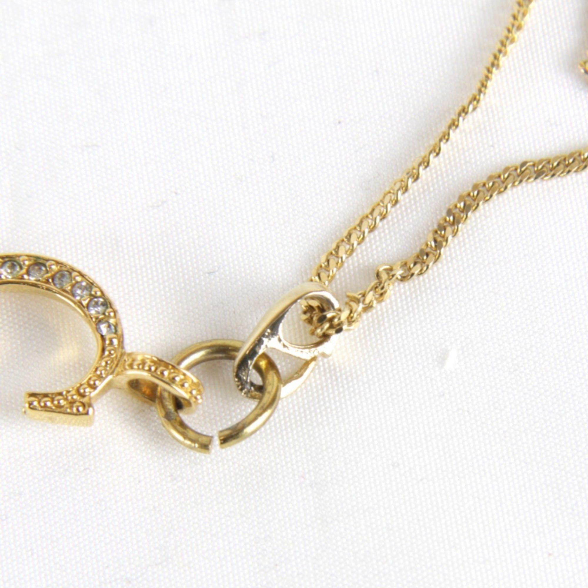 Dior Christian Dior necklace, metal, 5g, gold, women's pendant. Size ONE SIZE - 7 Thumbnail
