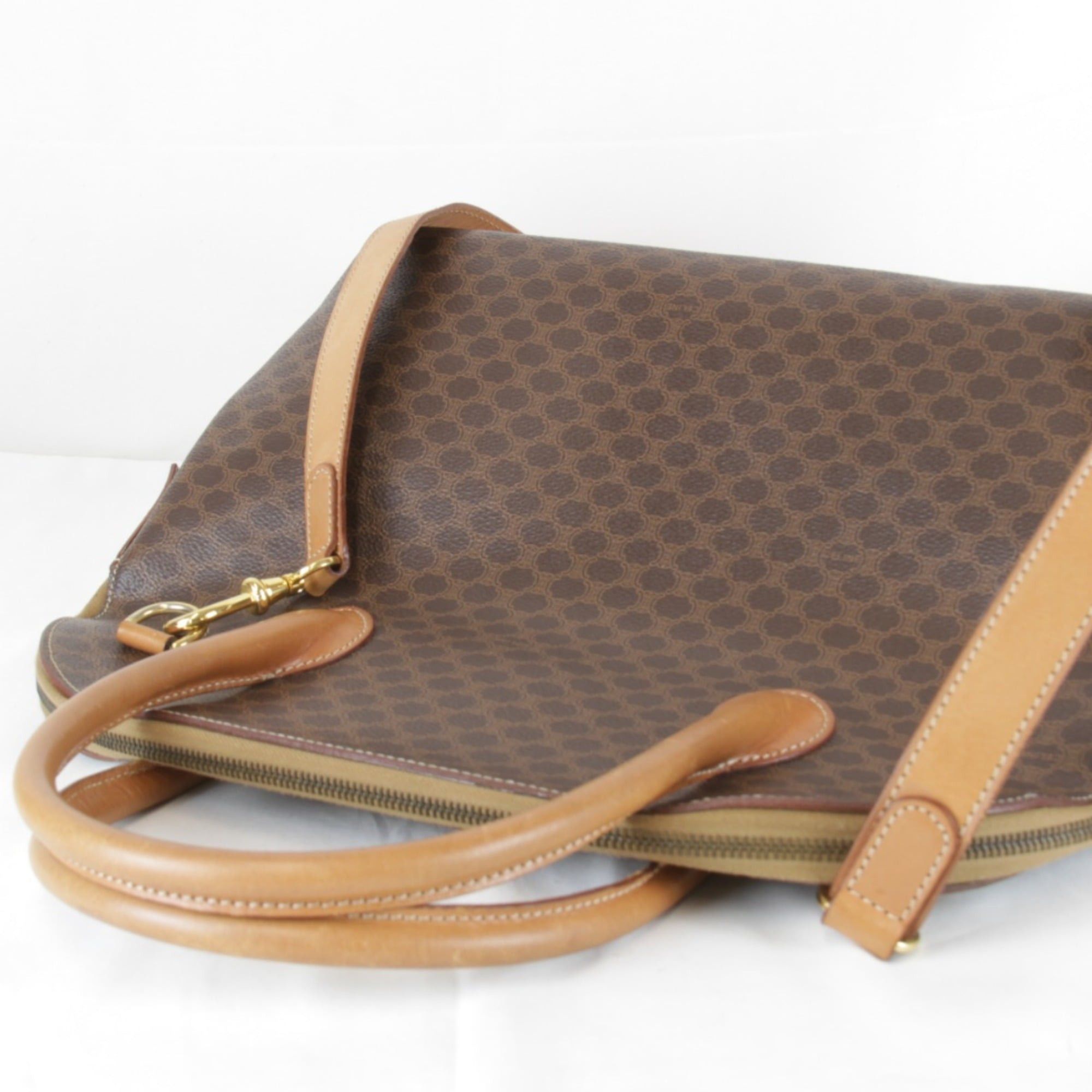 Celine CELINE Macadam Shoulder Bag / Leather Brown Women's Size ONE SIZE - 4 Thumbnail