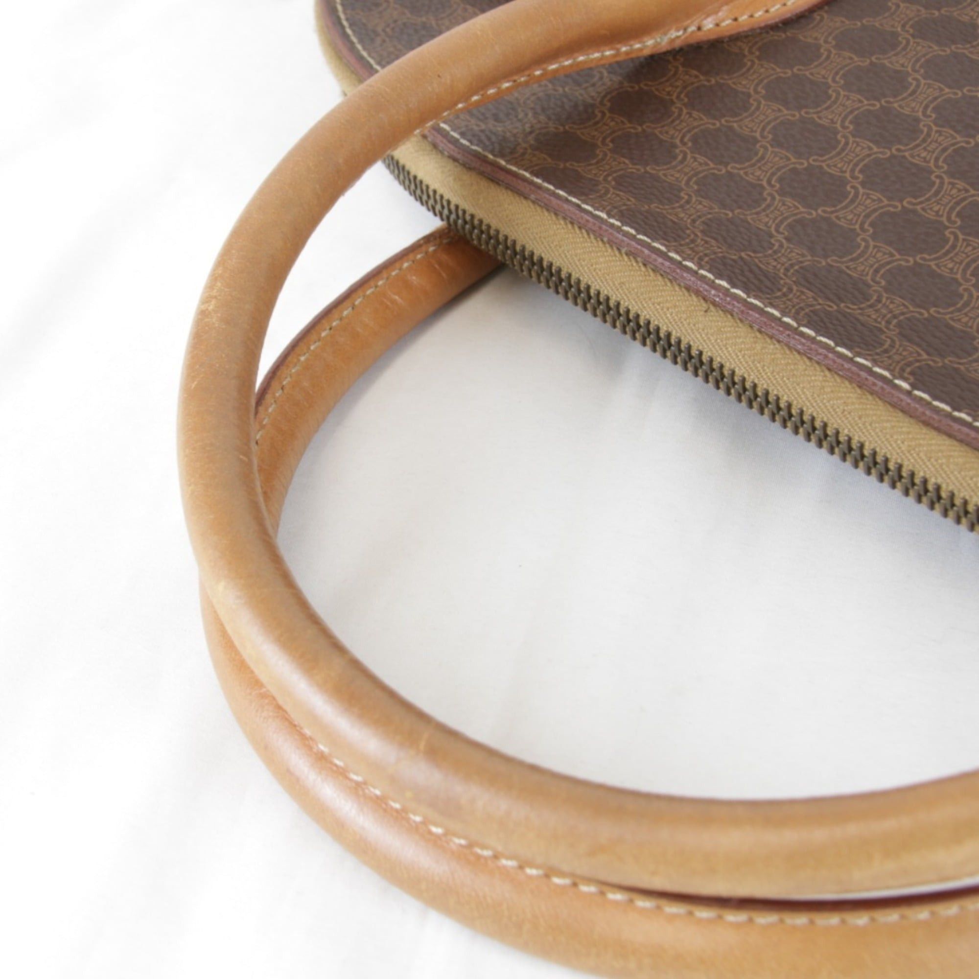 Celine CELINE Macadam Shoulder Bag / Leather Brown Women's Size ONE SIZE - 7 Thumbnail