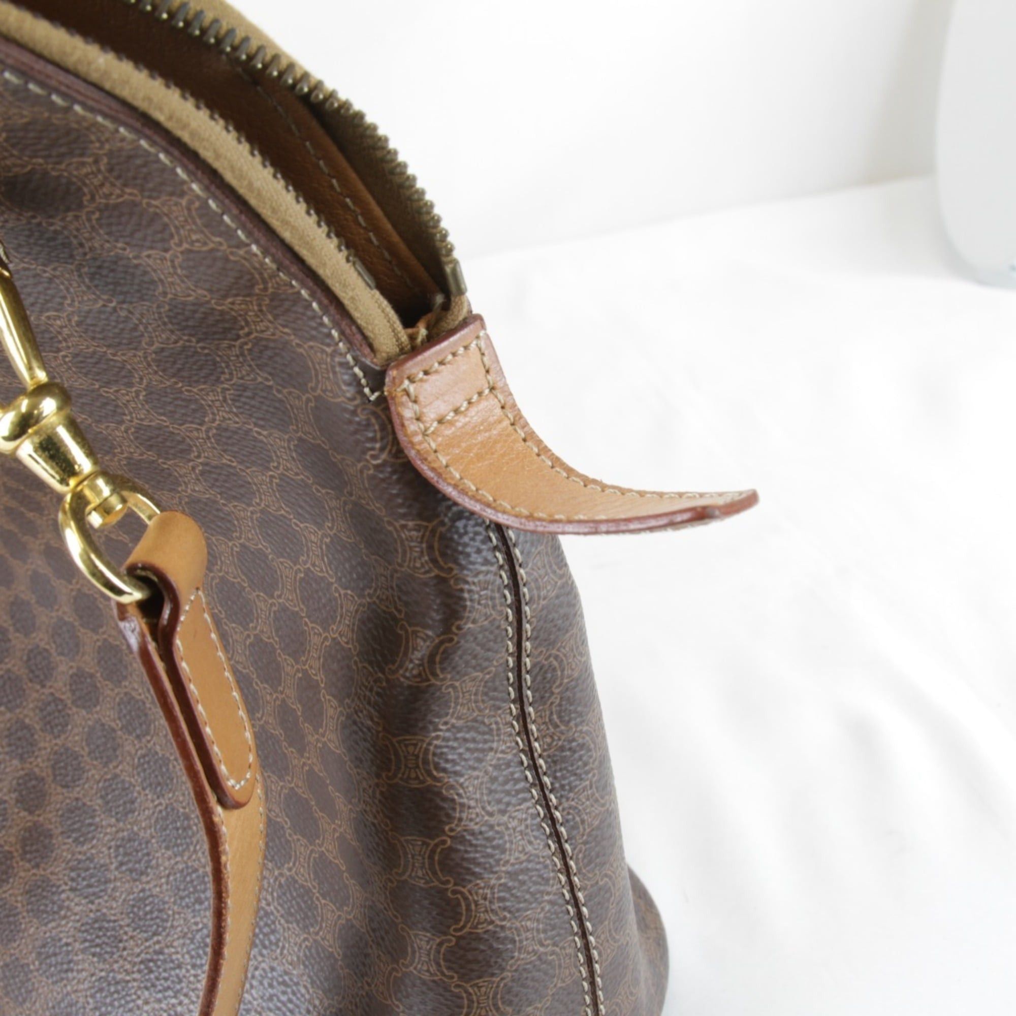 Celine CELINE Macadam Shoulder Bag / Leather Brown Women's Size ONE SIZE - 12 Thumbnail
