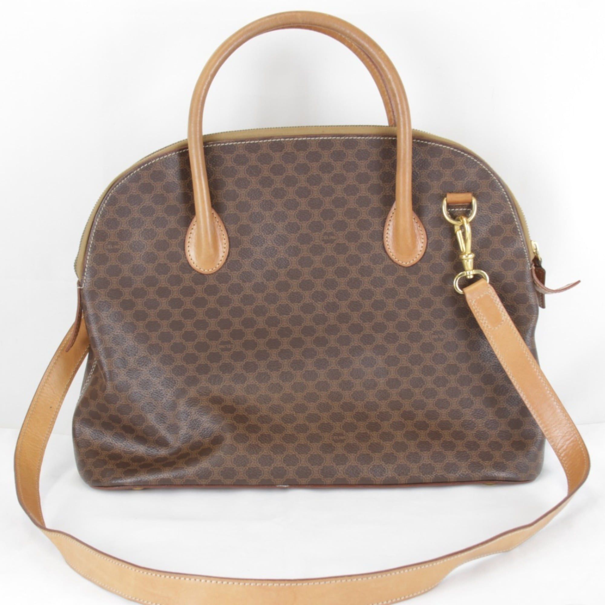 Celine CELINE Macadam Shoulder Bag / Leather Brown Women's Size ONE SIZE - 2 Thumbnail