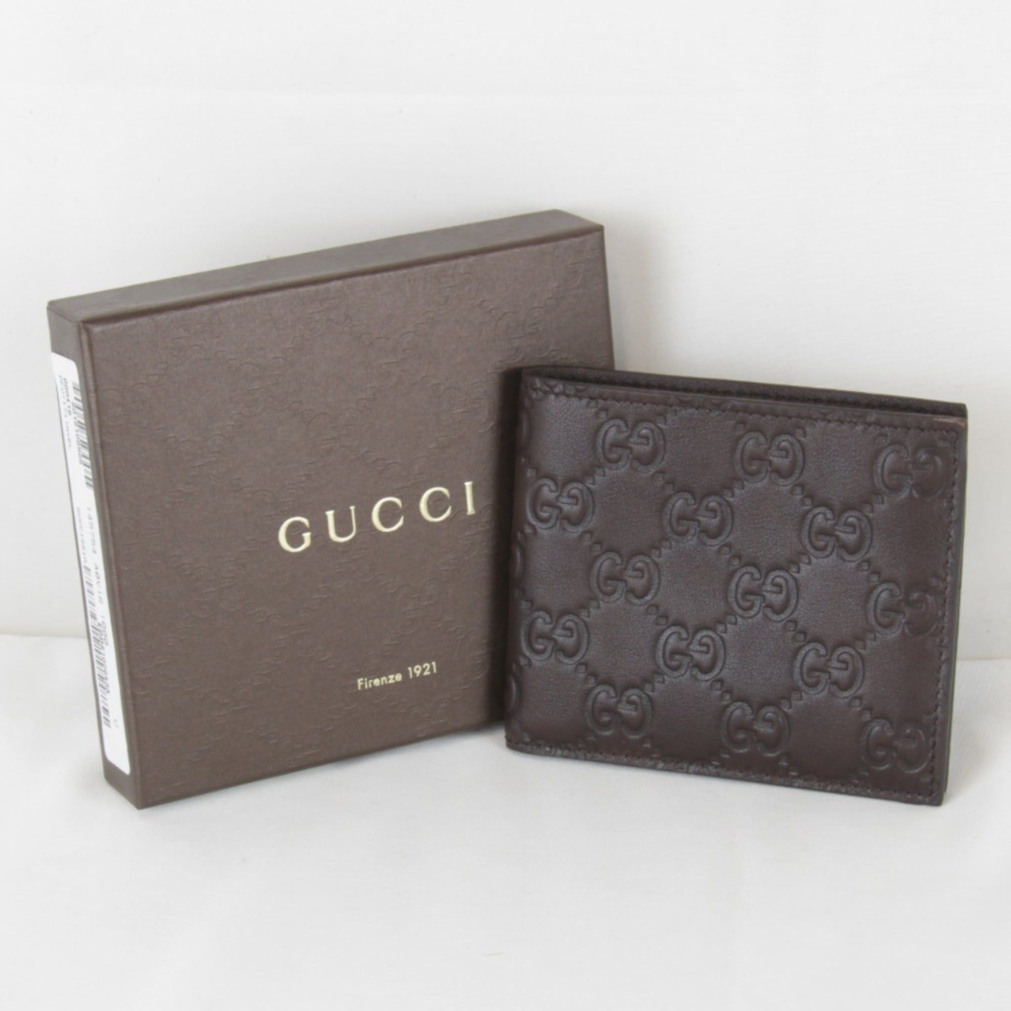 Gucci GUCCI 145754・0416 Bi-fold Wallet, Shima Leather, Brown, Women's Size ONE SIZE - 11 Thumbnail