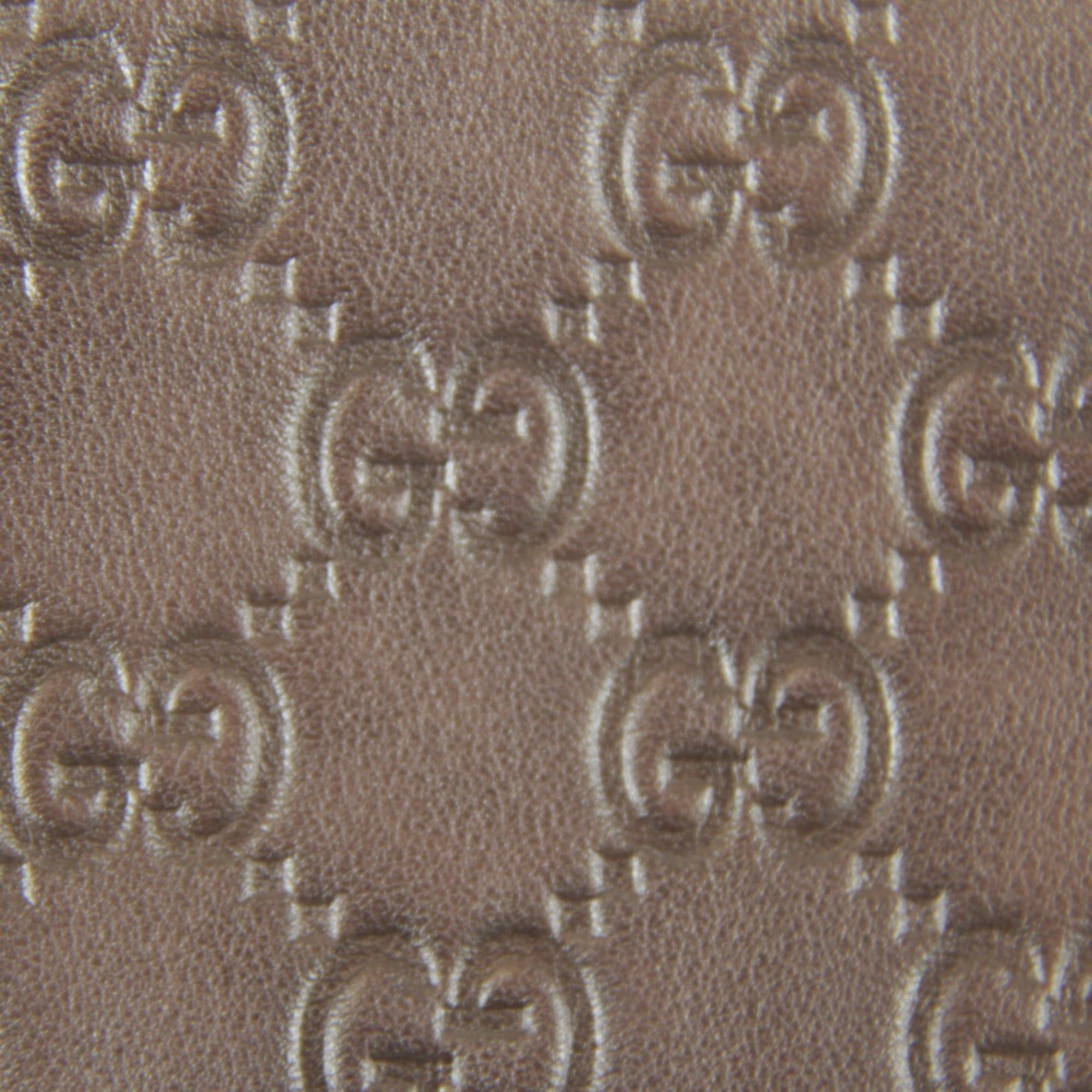 Gucci GUCCI 145754・0416 Bi-fold Wallet, Shima Leather, Brown, Women's Size ONE SIZE - 8 Thumbnail